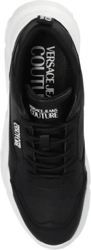 Versace Jeans Couture Zwarte Sneakers voor Vrouwen Aw24 Black Dames