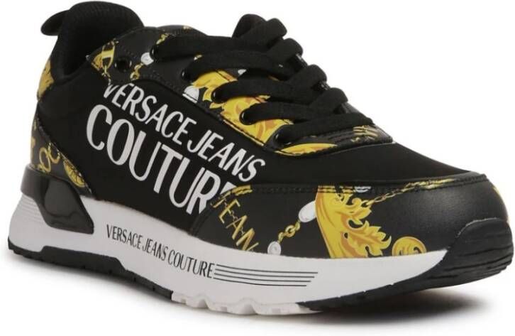 Versace Jeans Couture Zwarte Sneakers voor Vrouwen Aw24 Black Dames