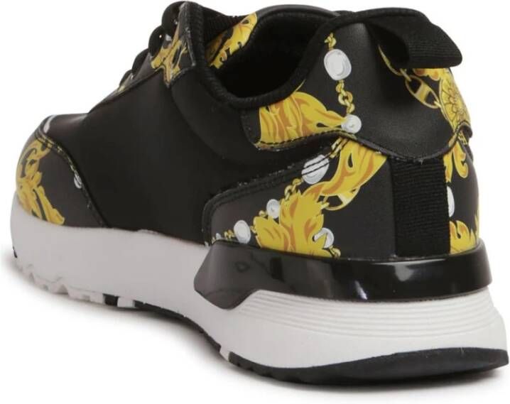 Versace Jeans Couture Zwarte Sneakers voor Vrouwen Aw24 Black Dames