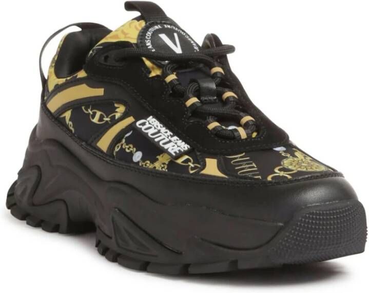 Versace Jeans Couture Zwarte Sneakers voor Vrouwen Aw24 Black Dames