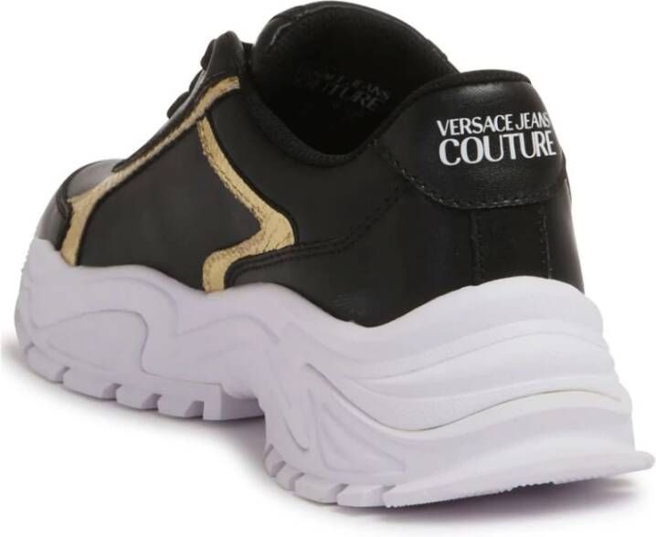 Versace Jeans Couture Zwarte Sneakers voor Vrouwen Aw24 Black Dames