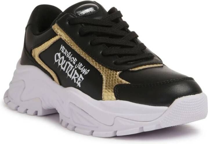 Versace Jeans Couture Zwarte Sneakers voor Vrouwen Aw24 Black Dames