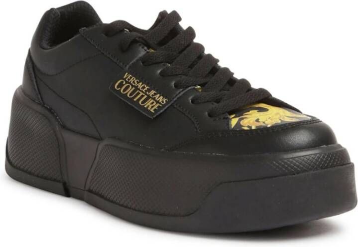 Versace Jeans Couture Zwarte Sneakers voor Vrouwen Aw24 Black Dames