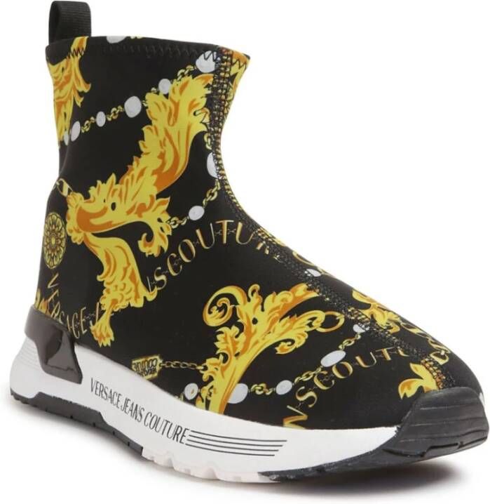 Versace Jeans Couture Zwarte Sneakers voor Vrouwen Aw24 Multicolor Dames