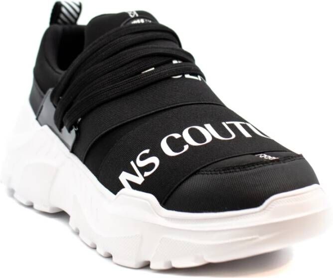 Versace Jeans Couture Zwarte Speedtrack Sneakers voor Heren Black Heren