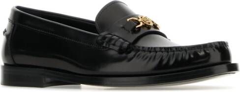 Versace Kalfsleren Loafers Black Dames