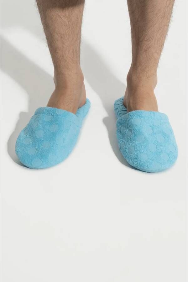 Versace Katoenen slippers Blauw Heren