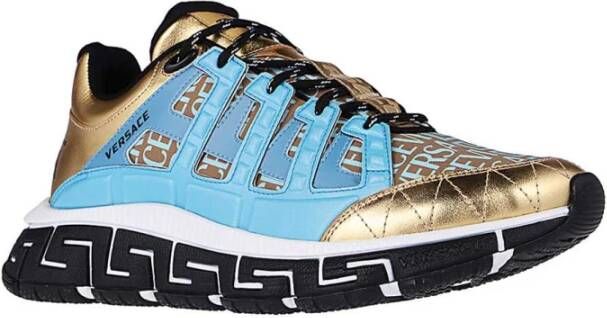 Versace Lage sneakers met contrasterende inzetstukken Multicolor Heren