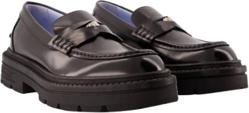 Versace Leather flats Black Dames