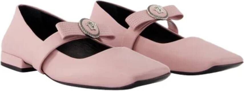 Versace Leather flats Pink Dames