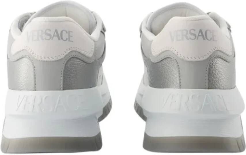 Versace Leather sneakers Gray Dames