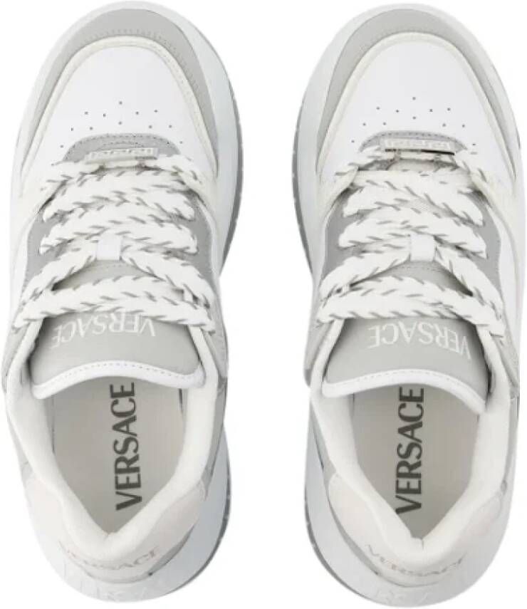 Versace Leather sneakers Gray Dames