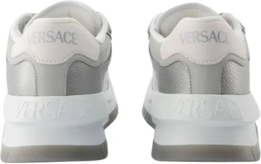 Versace Leather sneakers Gray Heren