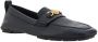 Versace Leren Driver Loafers met Metallic Detail Black Heren - Thumbnail 6