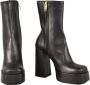 Versace Leren Enkellaars Collectie Black Dames - Thumbnail 2