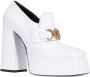 Versace Leren Loafers met Logo Detail White Dames - Thumbnail 2