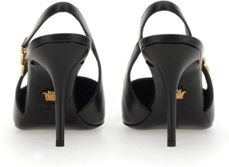 Versace Leren Medium Hak Pumps Gemaakt in Italië Black Dames