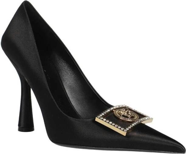 Versace Leren Pumps met Puntige Neus Black Dames