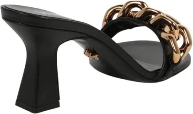 Versace Leren Sandalen Hakhoogte: 3.5 Black Dames