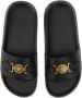 Versace Leren Slide Sandaal Gemaakt in Italië Black Heren - Thumbnail 2