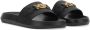 Versace Leren Slide Sandaal Gemaakt in Italië Black Heren - Thumbnail 5