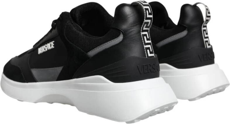 Versace Medusa Lage Sneakers Zwart Wit Black Heren