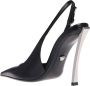 Versace Metallic Heel Slingback Pumps Black Dames - Thumbnail 3