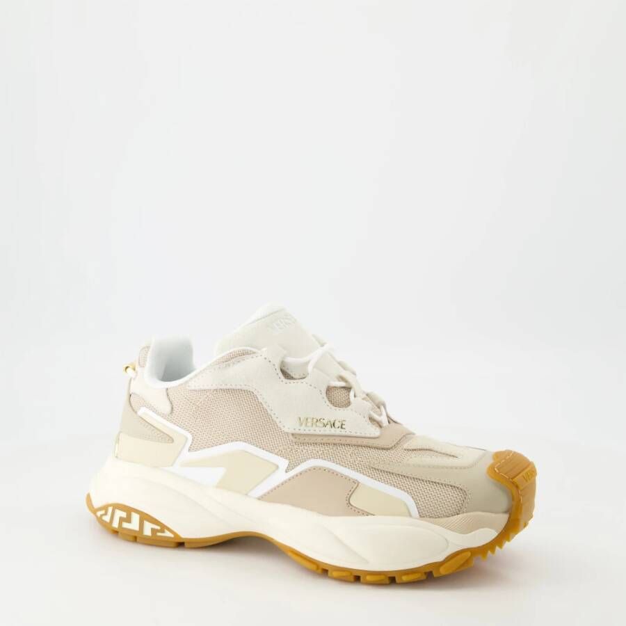 Versace Moderne Beige Leren Manden Multicolor Heren