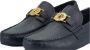 Versace Marineblauwe Kalfsleren Loafers Schoenen Blue Heren - Thumbnail 5