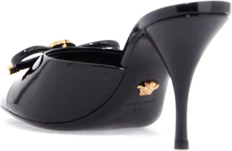 Versace Opera Bow Heeled Muiltjes Black Dames