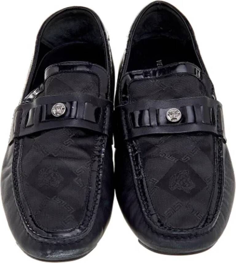 Versace Pre-owned Canvas flats Black Dames