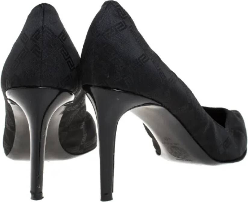 Versace Pre-owned Canvas heels Black Dames