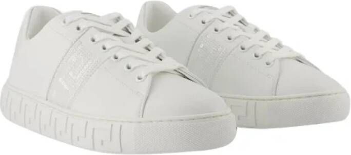 Versace Pre-owned Cotton sneakers White Dames