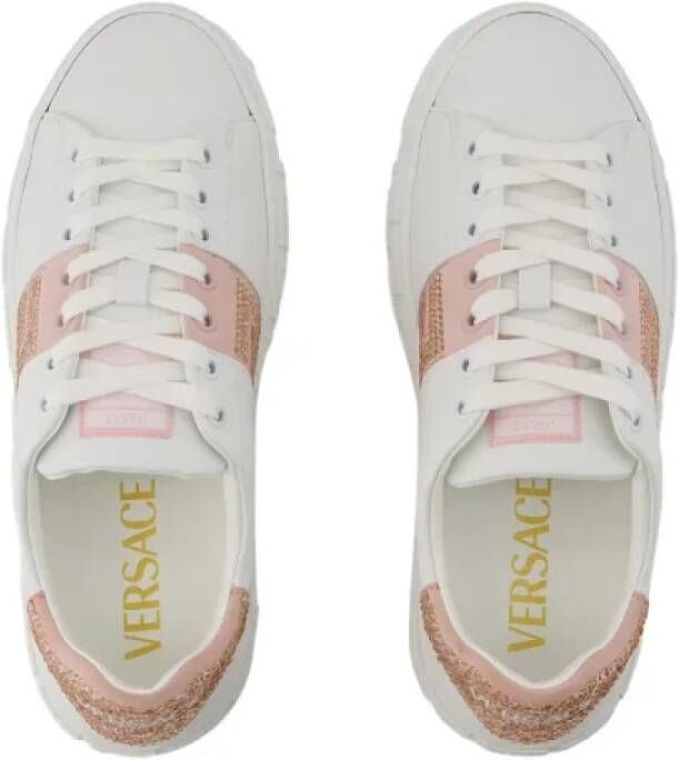 Versace Pre-owned Cotton sneakers White Dames