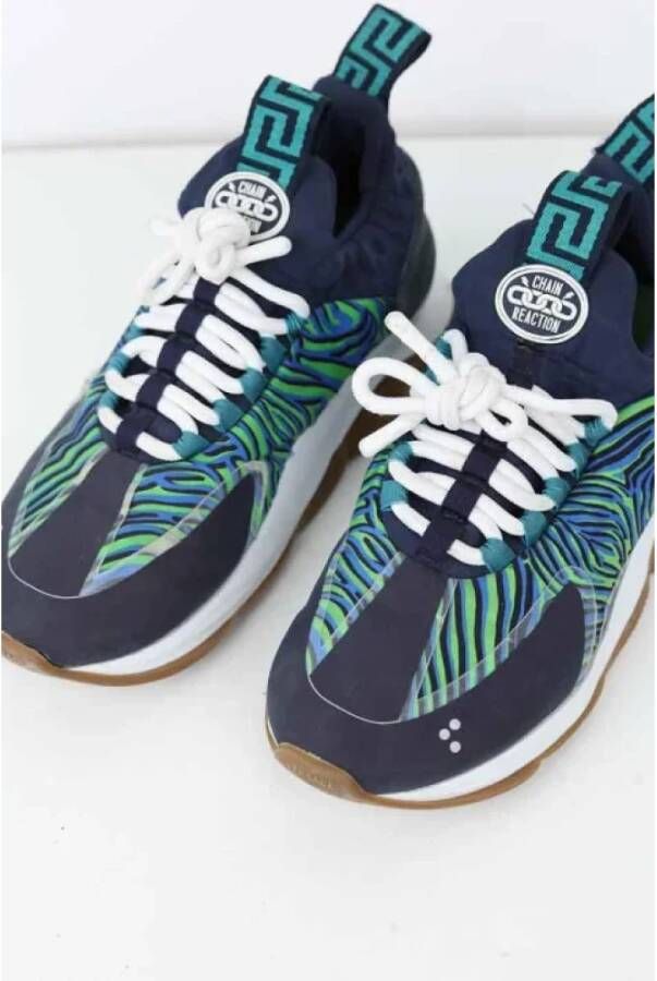 Versace Pre-owned Fabric sneakers Blue Dames