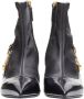 Versace Pre-owned Leather boots Black Dames - Thumbnail 4