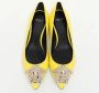 Versace Pre-owned Leather flats Yellow Dames - Thumbnail 3