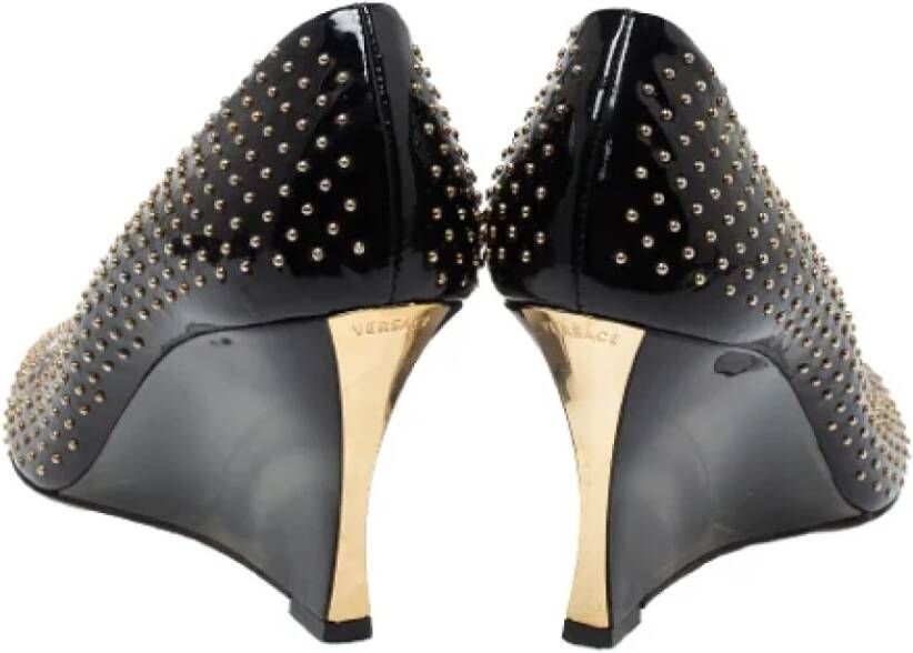 Versace Pre-owned Leather heels Black Dames