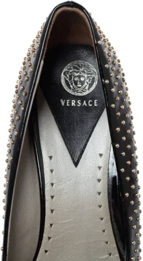 Versace Pre-owned Leather heels Black Dames