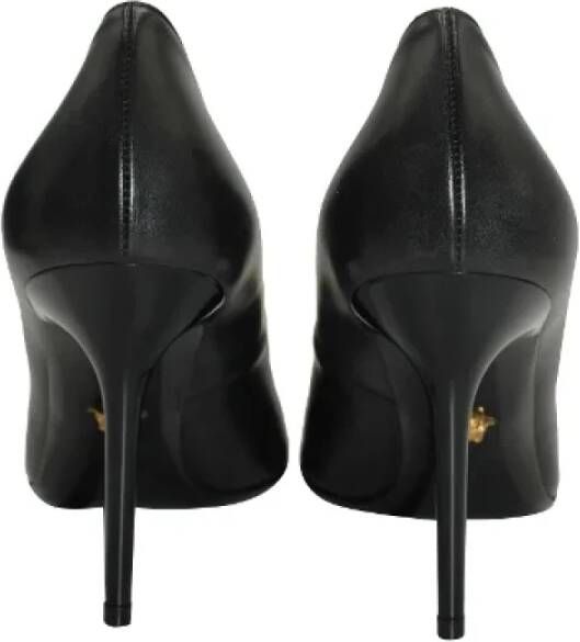 Versace Pre-owned Leather heels Black Dames