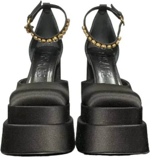 Versace Pre-owned Leather heels Black Dames