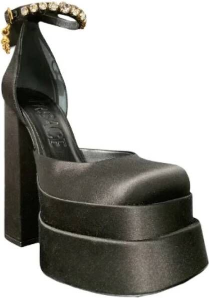 Versace Pre-owned Leather heels Black Dames