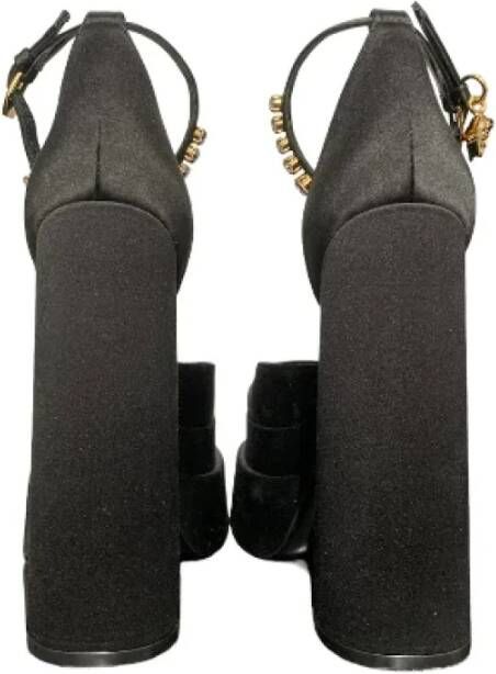 Versace Pre-owned Leather heels Black Dames