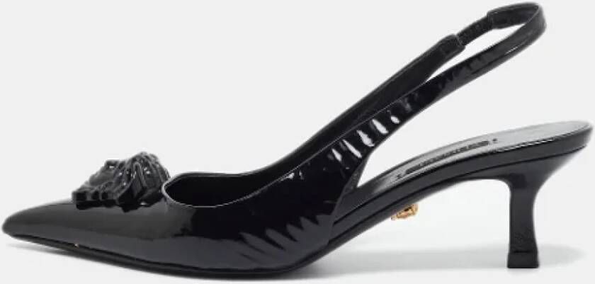 Versace Pre-owned Leather heels Black Dames