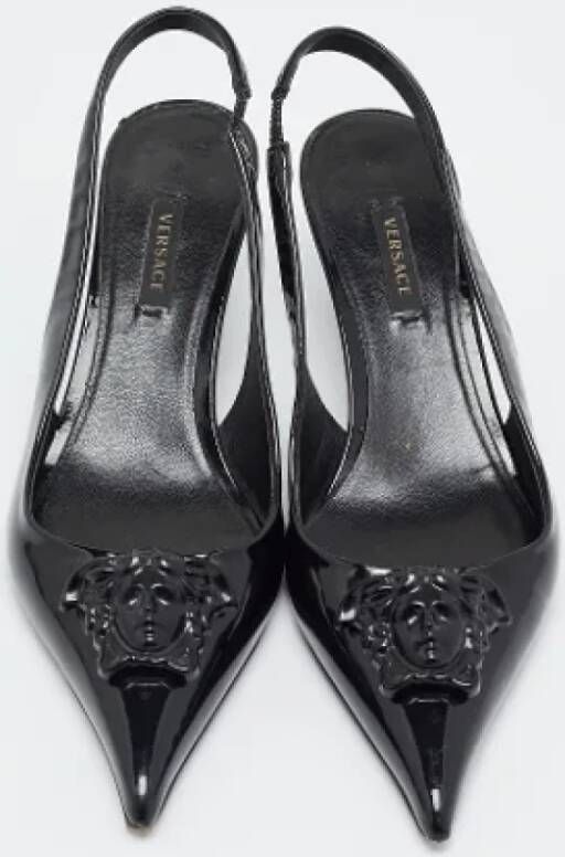 Versace Pre-owned Leather heels Black Dames