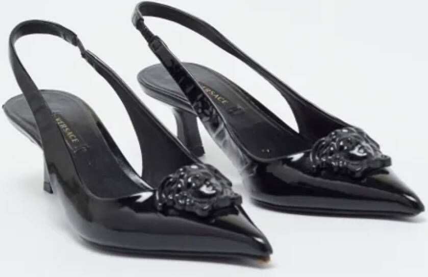 Versace Pre-owned Leather heels Black Dames