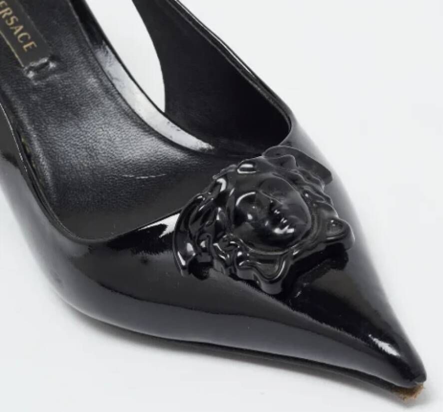 Versace Pre-owned Leather heels Black Dames