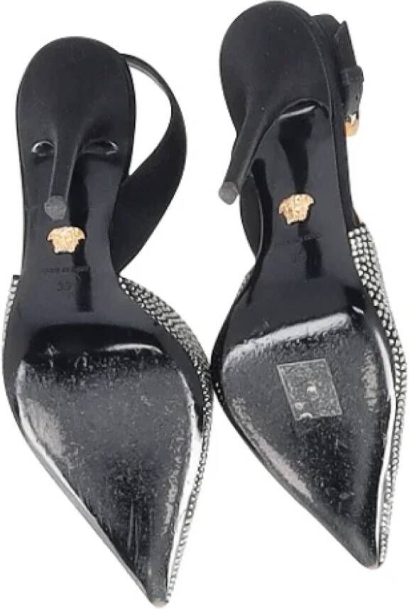 Versace Pre-owned Leather heels Black Dames