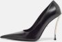 Versace Pre-owned Leather heels Black Dames - Thumbnail 2