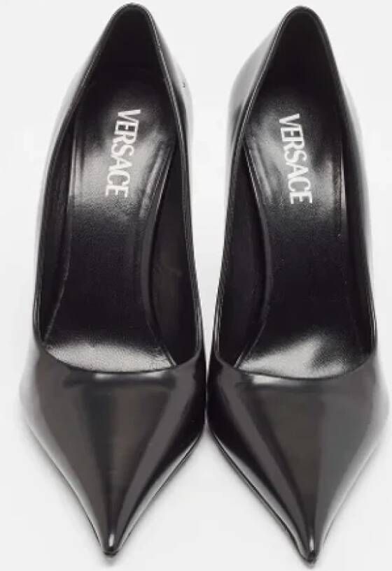 Versace Pre-owned Leather heels Black Dames